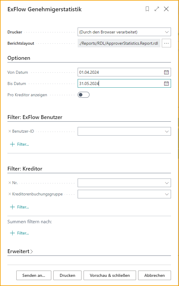 Bericht - ExFlow Genehmigungsstatistiken