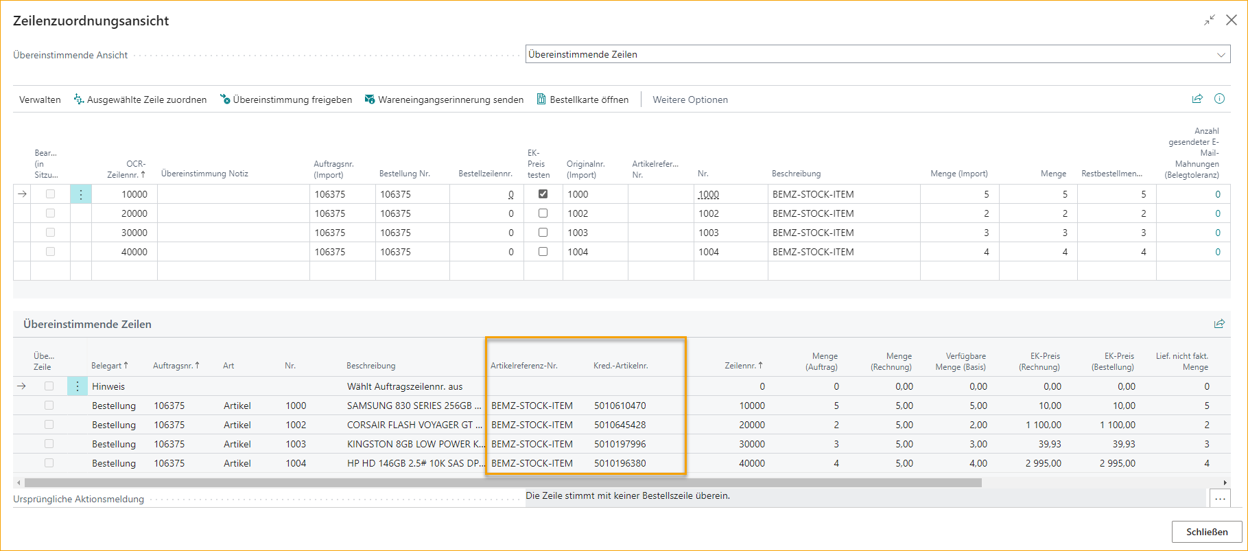 Match OCR Lines - Line Matching View