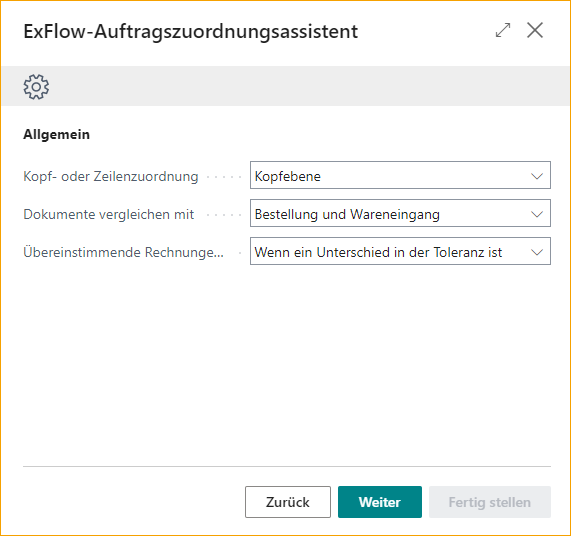 Bestellabgleich-Assistent - Allgemein