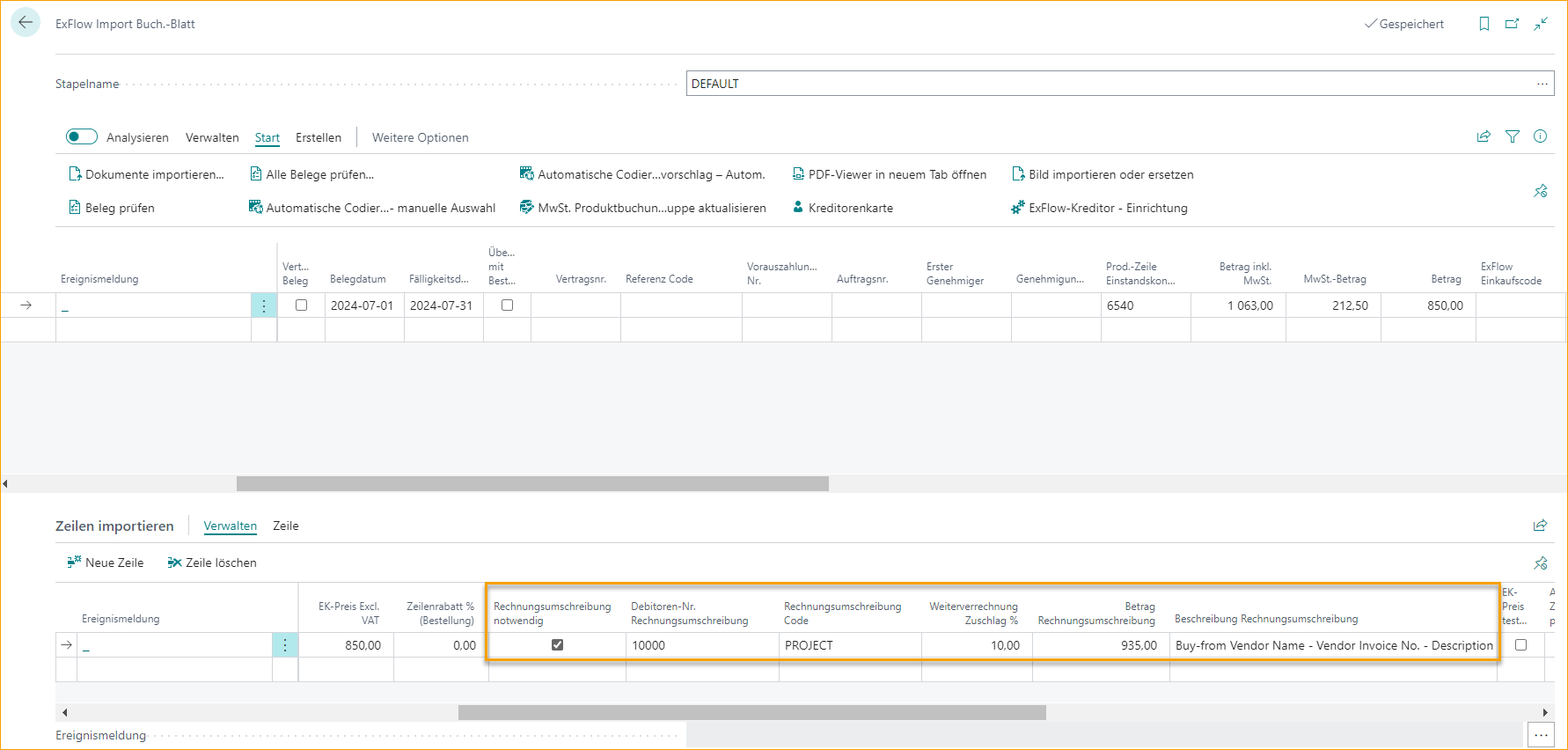 ExFlow Import Journal