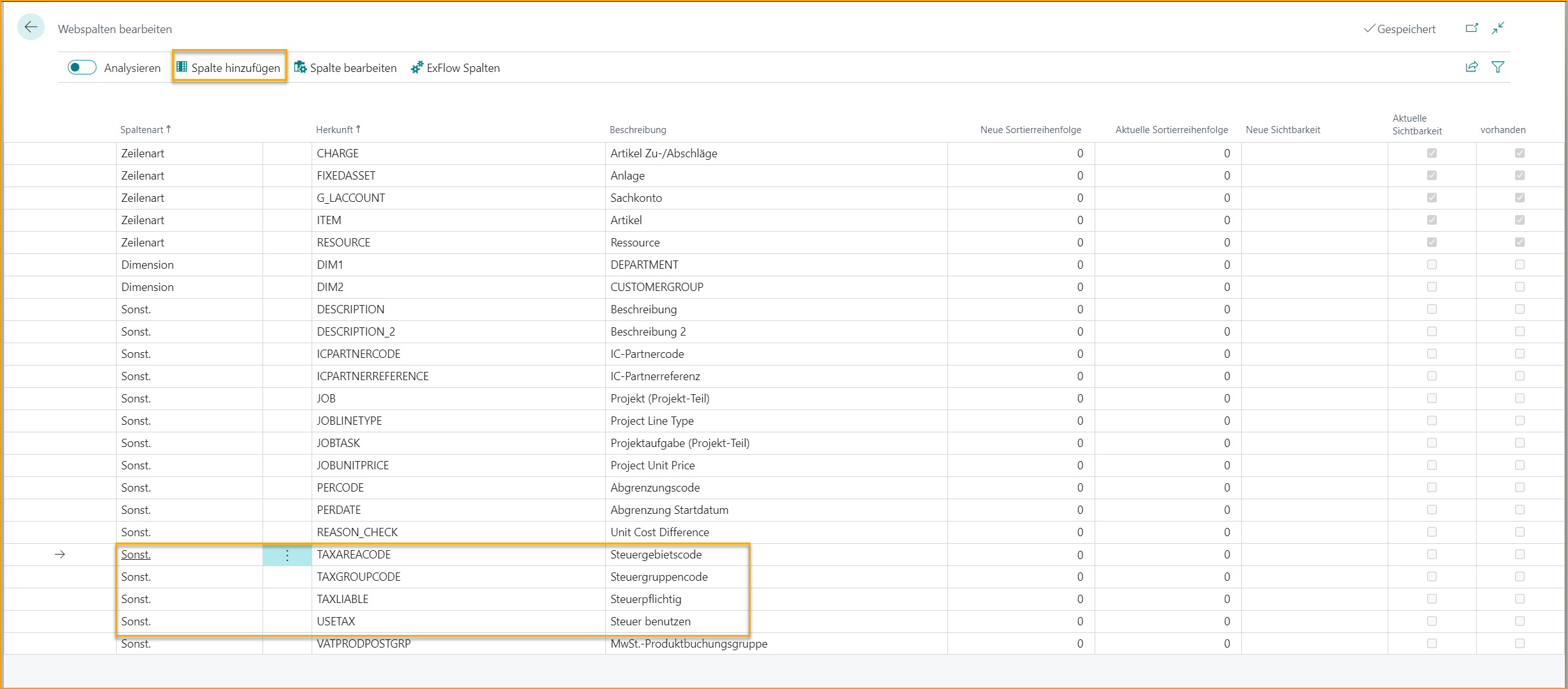 ExFlow Web Columns